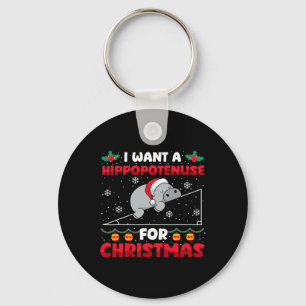 Grappige Kerst Wiskunde Docent Hippopotenuse Wisku Sleutelhanger