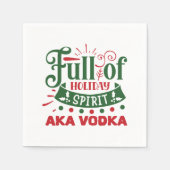 grappige kerst wodka liefhebbers partij servetten (Voorkant)