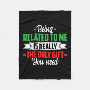 Grappige kerst wordt gerelateerd aan mij familie g fleece deken