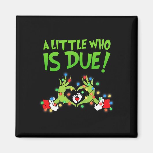 Grappige Kerst zwangerschapsaankondiging Nieuwe Mo Magneet (Voorkant)