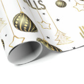 Grappige kerstballen cadeaupapier (Rol Hoek)