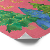 Grappige kerstbomen art print (Hoek)