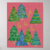 Grappige kerstbomen art print (Voorkant)