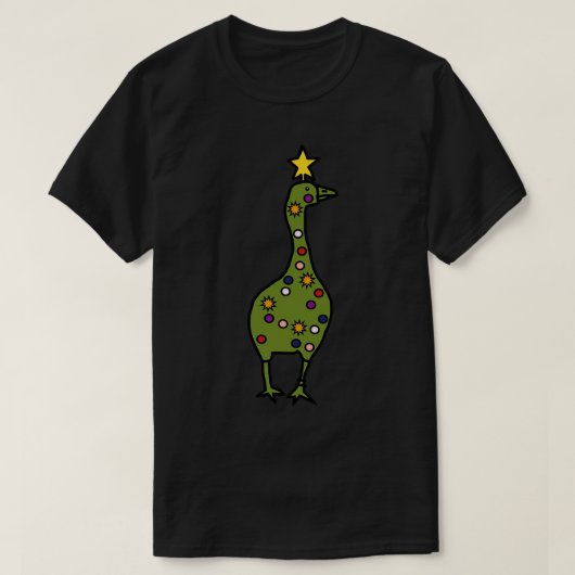 Grappige Kerstboom Gaming Goose T-shirt (Design voorkant)