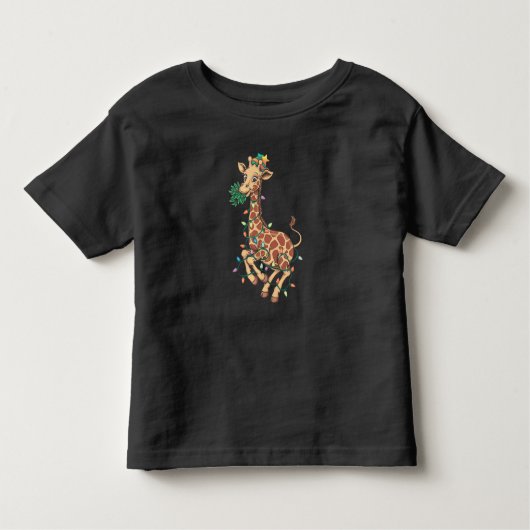 Grappige Kerstboom Giraffe Liefhebber Gift Liefde Kinder Shirts (Voorkant)