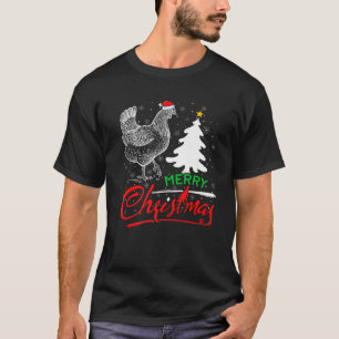 Grappige Kerstboom Santa Kip Vrolijk Kerstfeest Pr T-shirt