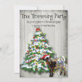 Grappige Kerstboom Versieren Feest Geit Kaart (Voorkant)