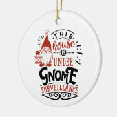 grappige kerstboomkunst keramisch ornament (Links)