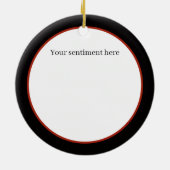 grappige kerstboomkunst keramisch ornament (Achterkant)