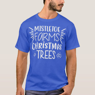 grappige kerstcadeaus Mistletoe Boerderijen Xmas T T-shirt