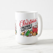Grappige Kerstcalorieën Tellen Niet  Koffiemok (Voorkant rechts)