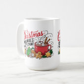 Grappige Kerstcalorieën Tellen Niet  Koffiemok (Voorkant links)