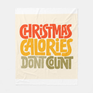 Grappige kerstcalorieën tellen niet mee voor desig fleece deken