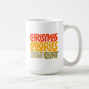 Grappige kerstcalorieën tellen niet mee voor desig koffiemok