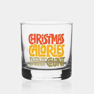 Grappige kerstcalorieën tellen niet mee voor desig whisky glas