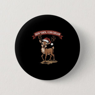 Grappige Kerstcitaten - Beste Kerstman, ik kan het Ronde Button 5,7 Cm