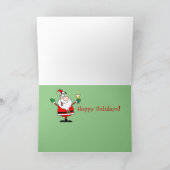 Grappige Kerstcocktail Santa Martini Joy Modern Kaart (Binnen)