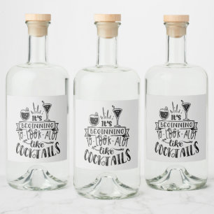 grappige kerstcocktails woordkunst likeurfles etiket