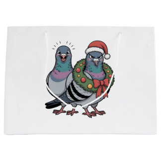 Grappige Kerstduiven Vakantie Vogels Groot Cadeauzakje