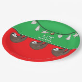 grappige kerstfeestdag papieren bordje (Gekanteld)