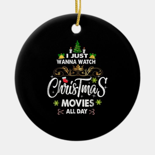 Grappige Kerstfilm, Kerstmisfilms Keramisch Ornament (Voorkant)