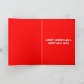 Grappige kerstfoto feestdagen kaart (Binnen)