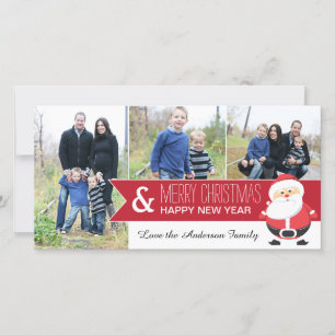 Grappige kerstfotokaart feestdagenkaart
