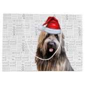 Grappige Kersthond Briard Shepherd Vakantie Groot Cadeauzakje (Achterkant)