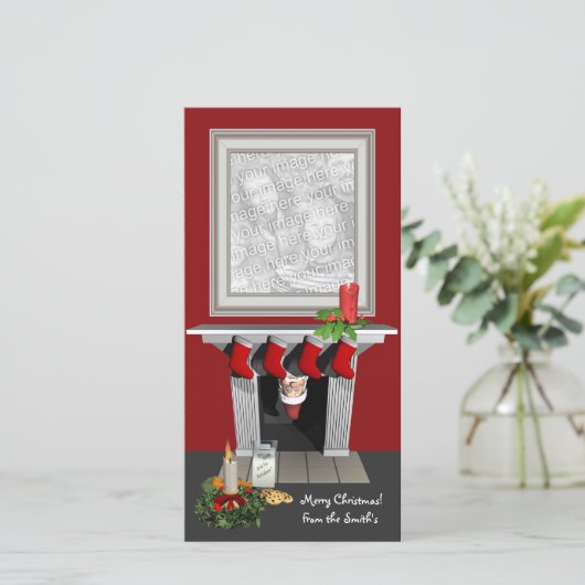 Grappige kerstkaart (Staand voorkant)