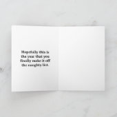 Grappige Kerstkaart - De Steenkool van de Kerstman Feestdagen Kaart (Binnen)