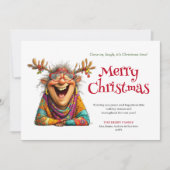 Grappige Kerstkaart Digitale Aangepaste Ontwerp (Voorkant)