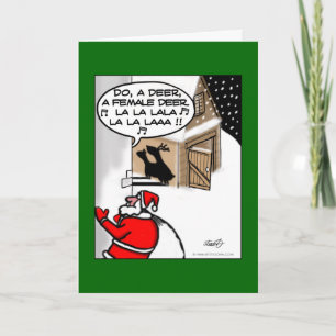 Grappige Kerstkaart - doe een Hert Feestdagen Kaart
