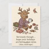 Grappige kerstkaart. feestdagenkaart (Achterkant)