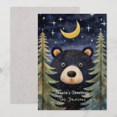 Grappige kerstkaart met beer (Voorkant / Achterkant)