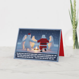 Grappige kerstkaart met een grappig ijsbeer thema kaart