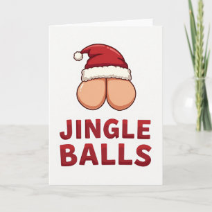 Grappige Kerstkaart met Jingle Balls Kaart