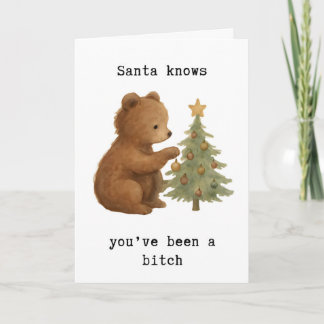 Grappige kerstkaart, onbeleefde kerstkaart, sarcas kaart