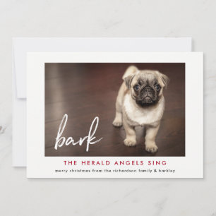 Grappige kerstkaart van de hond Red