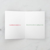 Grappige kerstkaart van de Kerstman Feestdagen Kaart (Binnen)