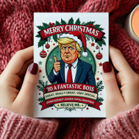 Grappige kerstkaart voor baas