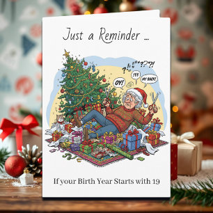 Grappige kerstkaart voor Boomers & Gen Xers Kaart