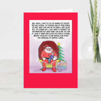 Grappige Kerstkaart voor Gamers Feestdagen Kaart