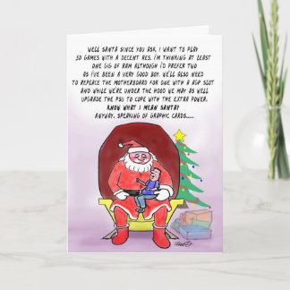 Grappige Kerstkaart voor Gamers Feestdagen Kaart