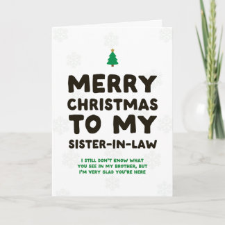 Grappige kerstkaart voor schoonzus kaart