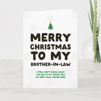 Grappige kerstkaart voor zwager kaart
