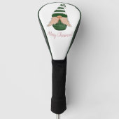 Grappige kerstkabouter golfheadcover (Voorkant)