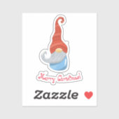 Grappige Kerstkabouter Sticker – Aardige Kerst Kab (Vel)