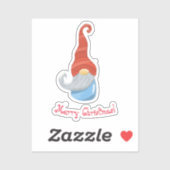 Grappige Kerstkabouter Sticker – Aardige Kerstvaka (Vel)