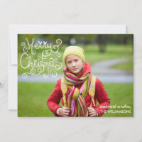 Grappige kerstkalligrafie wervelt je foto