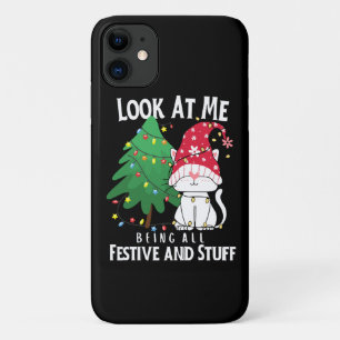 Grappige Kerstkat iPhone 11 Hoesje